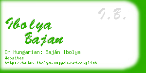ibolya bajan business card