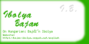 ibolya bajan business card